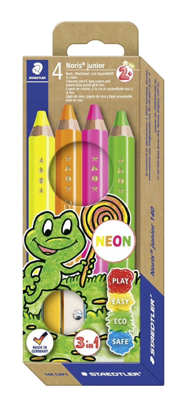Färgpennor Noris Junior 4-pack 100% PEFC Staedtler
