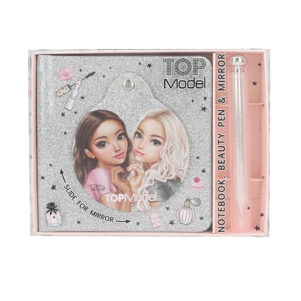 TOPModel Beauty Notebook med kuglepen - Sølv