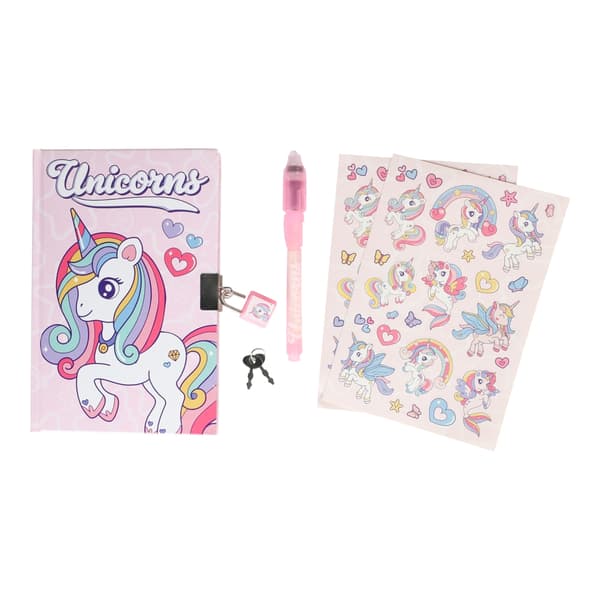 Unicorn Dagbog med magisk penne Sæt