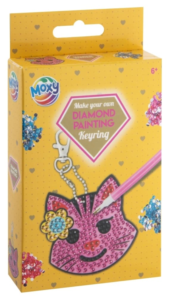 Diamond Painting Nyckelring Katt