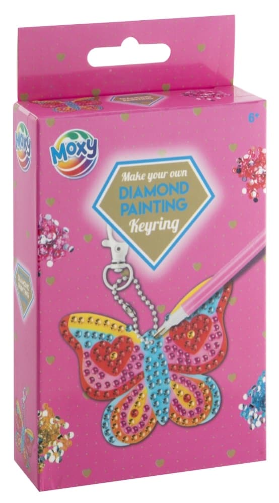 Diamond Painting Nyckelring Fjäril