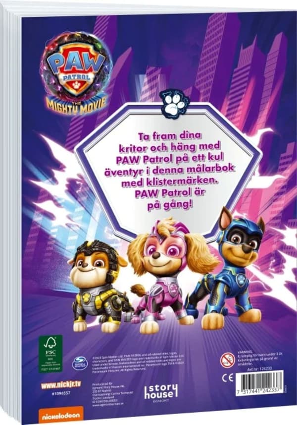 Målarbok Paw Patrol Mighty Movie