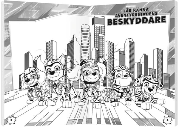 Målarbok Paw Patrol Mighty Movie