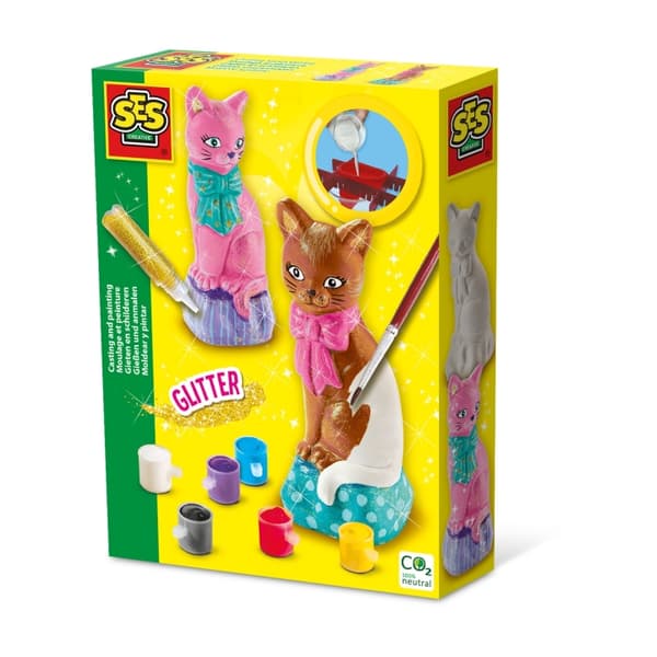 SES Creative Gjutning och målning - Katt - (S01218)