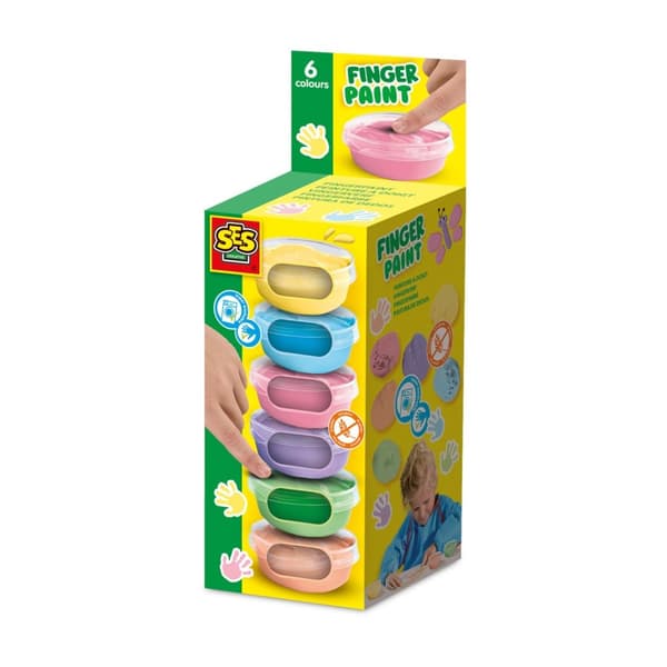 SES Creative Fingermaling Pastell 6x45ml - (S00397)