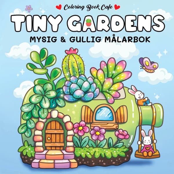 Cozy Tiny Gardens Målarbok