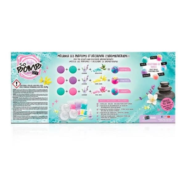 CANAL TOYS - So DIY - Kit för att skapa 3 brusande badbollar - Aromaterapi - So Bomb - Bath Bomb 3 Pack - BBD 039