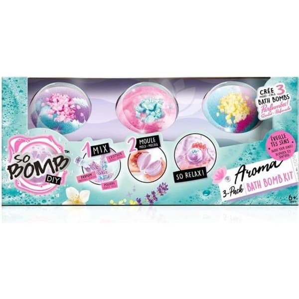 CANAL TOYS - So DIY - Kit för att skapa 3 brusande badbollar - Aromaterapi - So Bomb - Bath Bomb 3 Pack - BBD 039