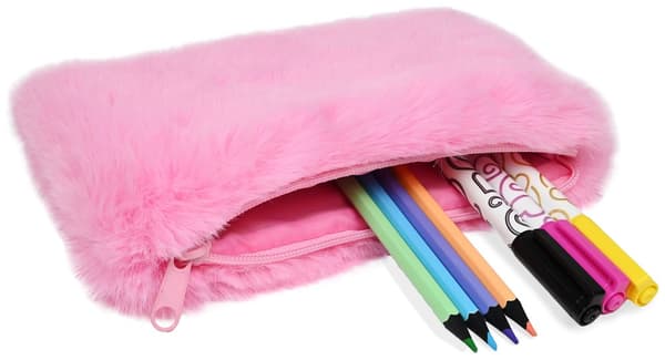 Pennfodral Fluffigt Neonrosa Sense