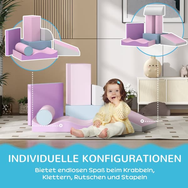 Skumblokke til Bygning, 7er-Set, Multifarve