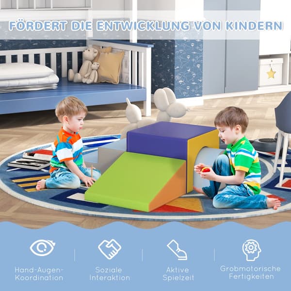 Skumblokke til bygning, Softbausteine 4er-Set, 150x50x39 cm, Multifarvet
