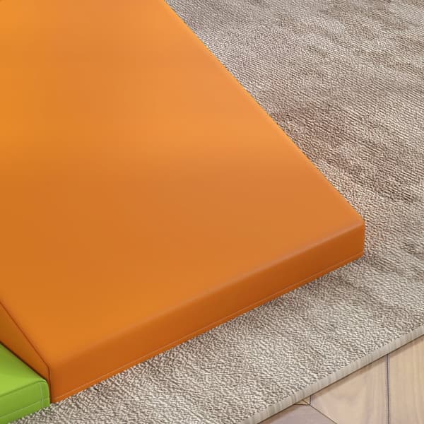 Skumblock för byggande, 4er-Set, 45x45x25 cm, Ljusblå+Orange+Lila+Ljusgrön