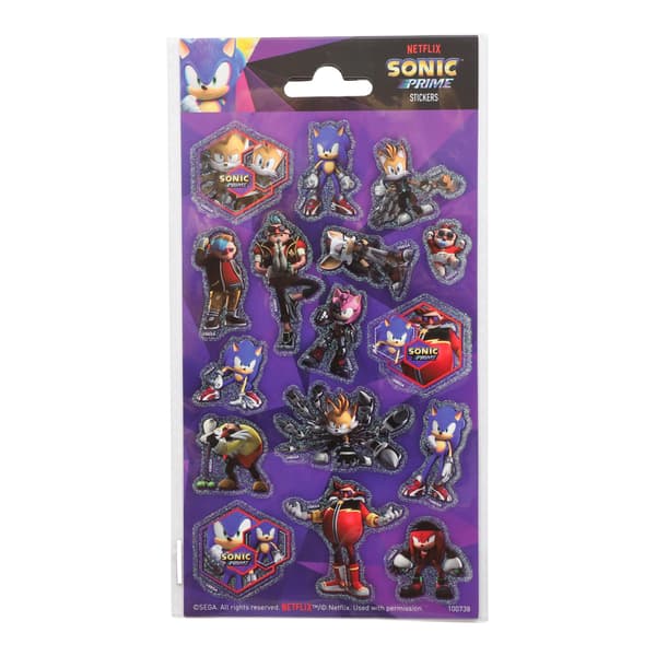 Klistremerker Glitter Sonic