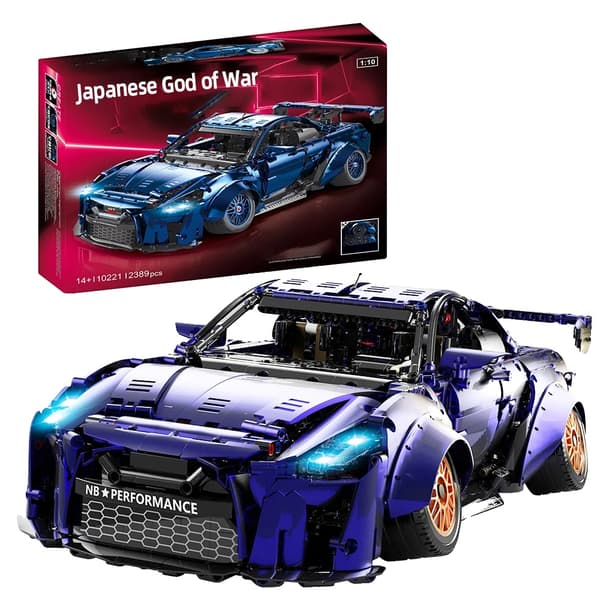 2389PCS GTR Lilla Sports Racer Bil Model, Uddannelsesmæssigt DIY Byggesæt, Fantastisk Udstillingsstykke,10221 2389STK