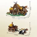 Miniatyrbillede 2 af 2: Vikinger Hus Byggesæt, 3129 DELE, Miljøvenlige Materialer,med lys