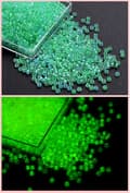Miniatyrbillede 9 af 11: Half Glow In The Dark Pärlset – ca 420 g pärlor och smyckestillbehör i förvaringslåda