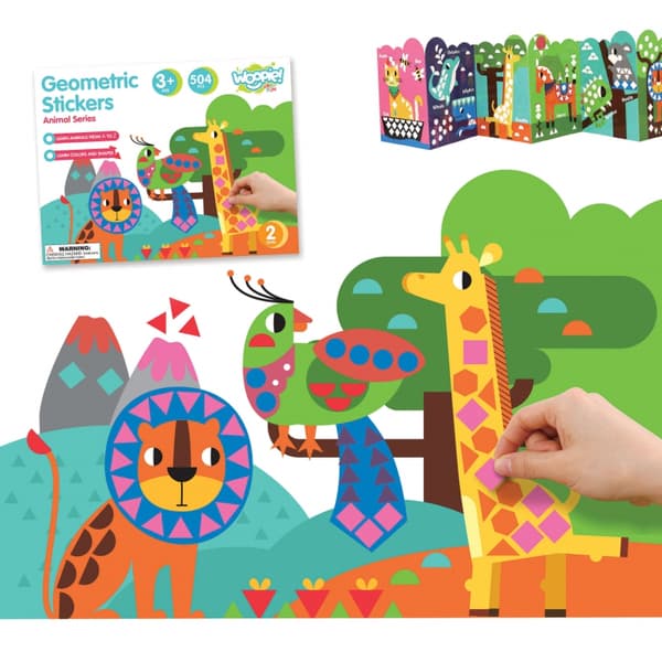 WOOPIE ART&FUN -tarrat – eläimet, muoto ja väri, 504 kpl