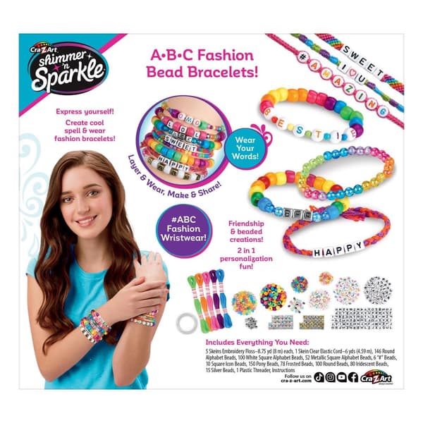 Shimmer n Sparkle ABC Bead Bracelets