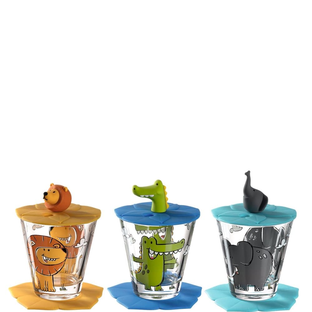 Bambini Set 9 delar - Glas, Lock & Underlägg