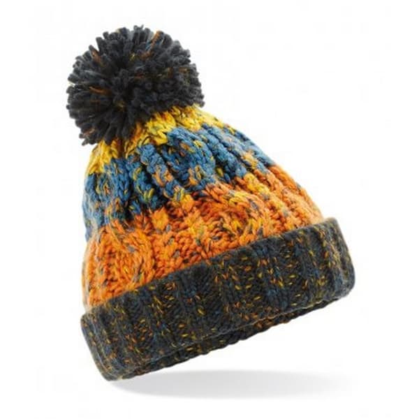 Beechfield Junior Corkscrew Pom Pom Beanie