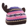 Miniatyrbild 1 av 3: FLOSO Barn/Kids Fairisle Moose Winter Beanie Hat With Antlers (vintermössa med horn)