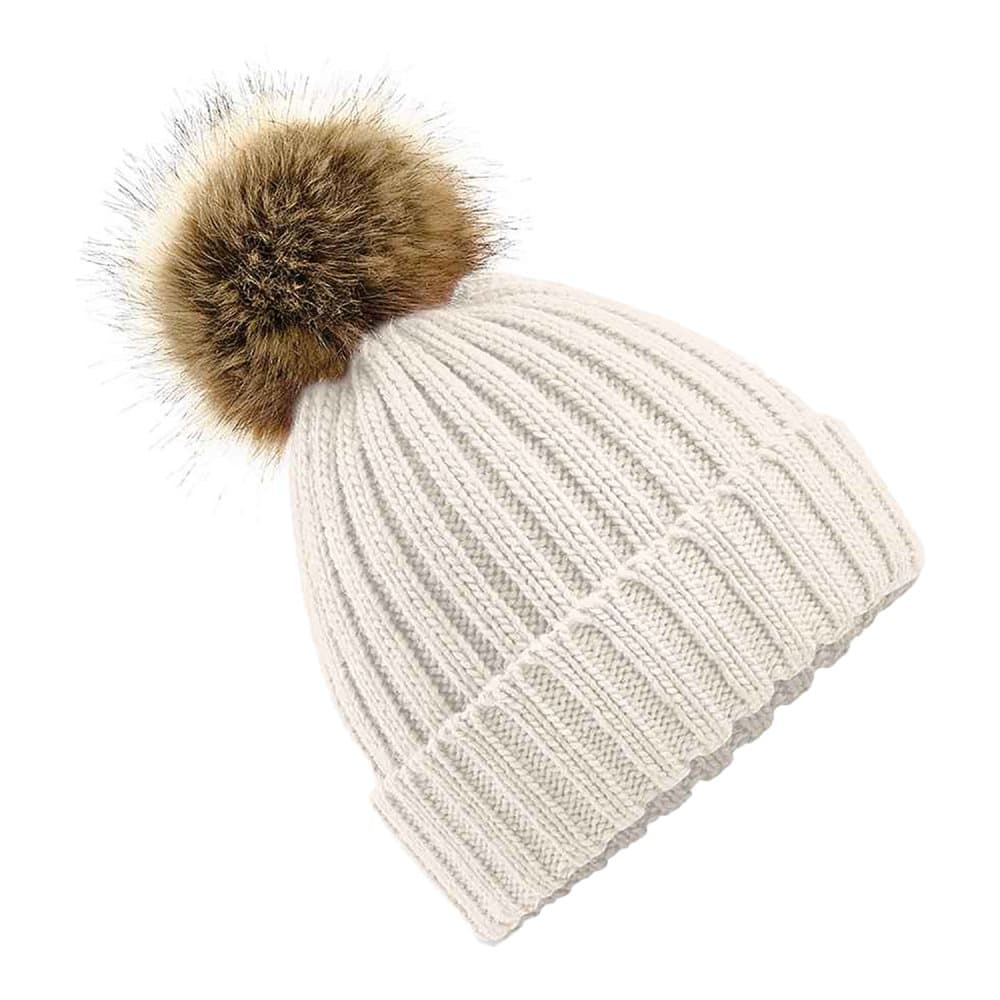 Beechfield Päls Pom Pom Pom Chunky Beanie för barn