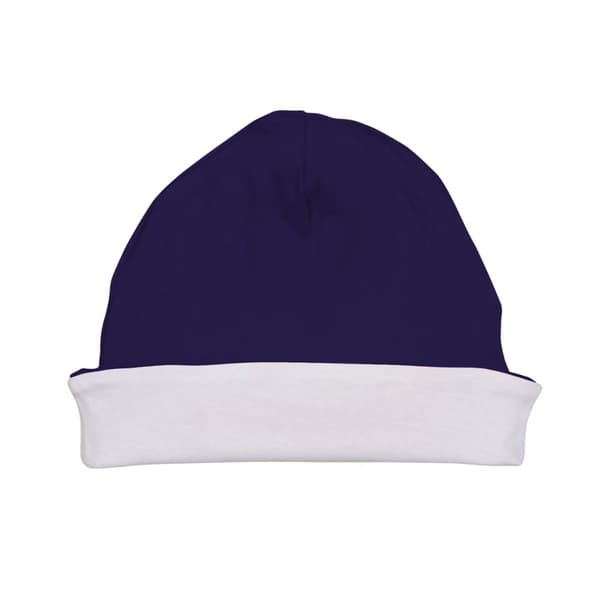 Babybugz Baby Unisex Reversible Slouch Hat White/Nautical Navy One Size