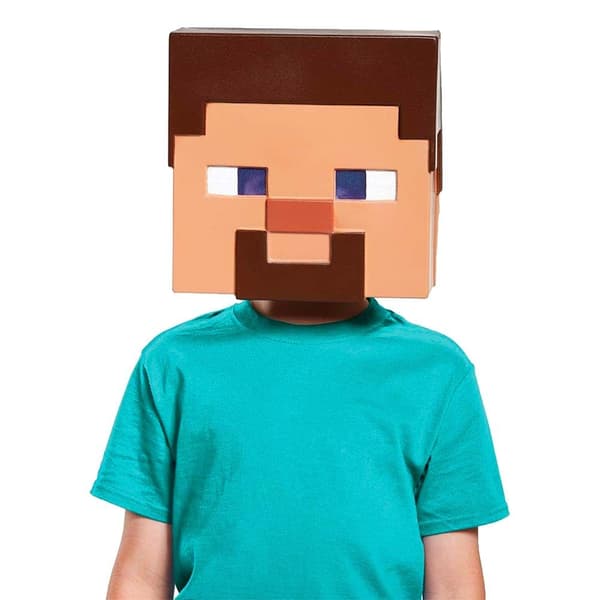 Minecraft Steve Halvmaske til Børn