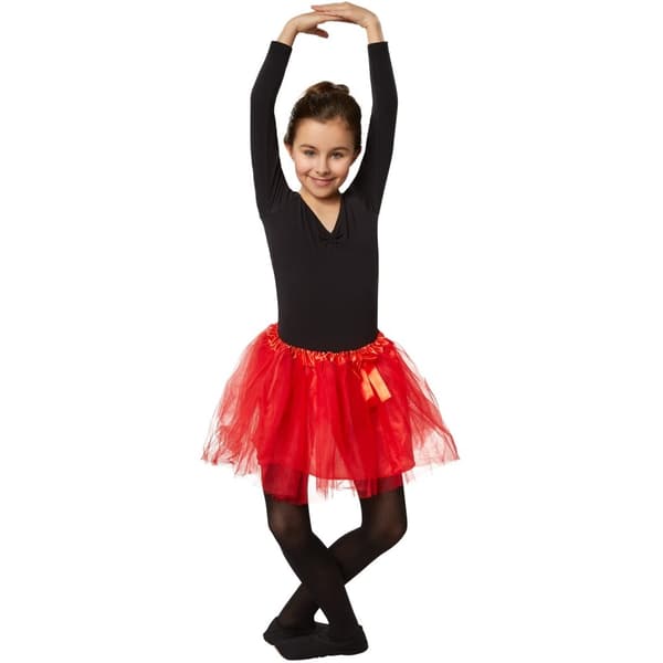 Barn-ballerinakjol röd