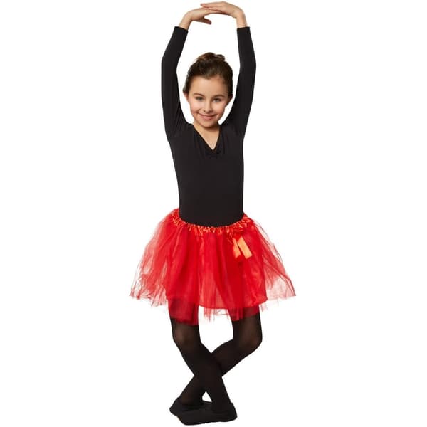 Barn-ballerinakjol röd