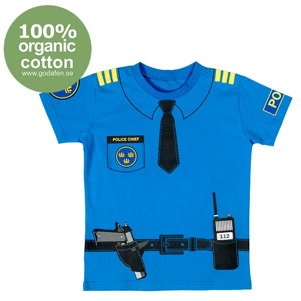 Polis T-shirt Ekologisk Bomull 100cl Den Goda Fen