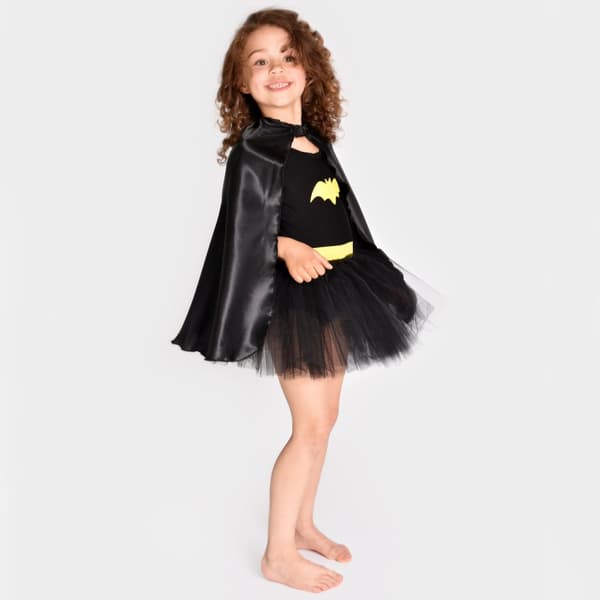 Kostymekjole Batgirl Med Kappe 110-116 cm Den Goda Fen