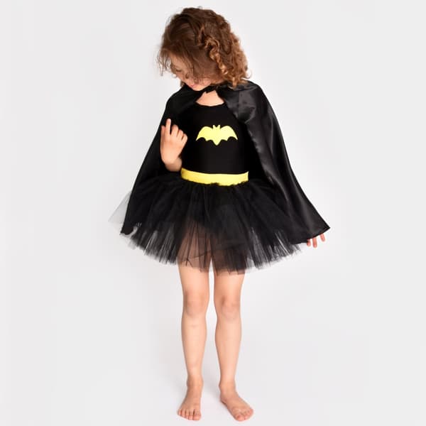 Kostymekjole Batgirl Med Kappe 110-116 cm Den Goda Fen