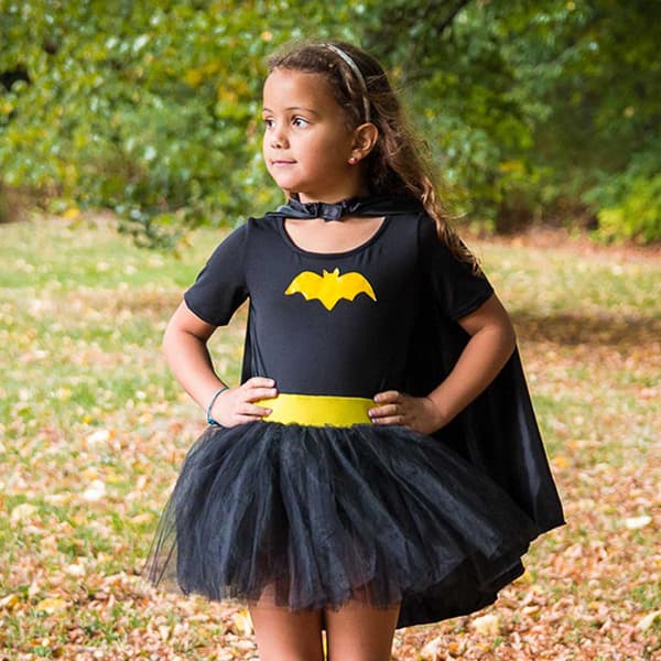 Kostymekjole Batgirl Med Kappe 110-116 cm Den Goda Fen