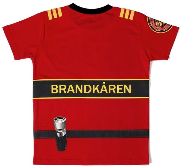 Brandman T-Shirt Ekologisk Bomull 122-128 cm Den Goda Fen