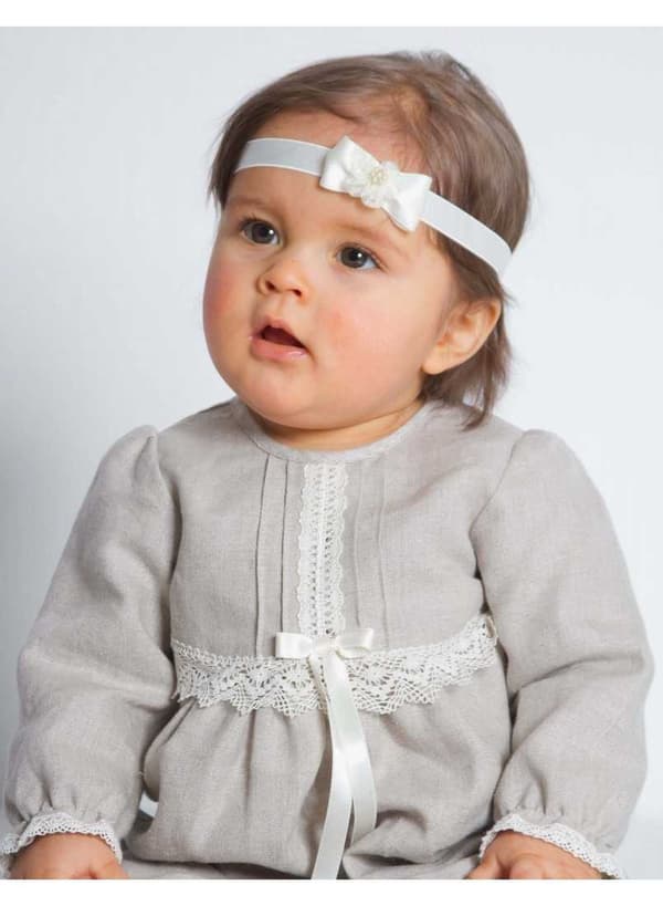 Special occasions linen with long sleeves and bow