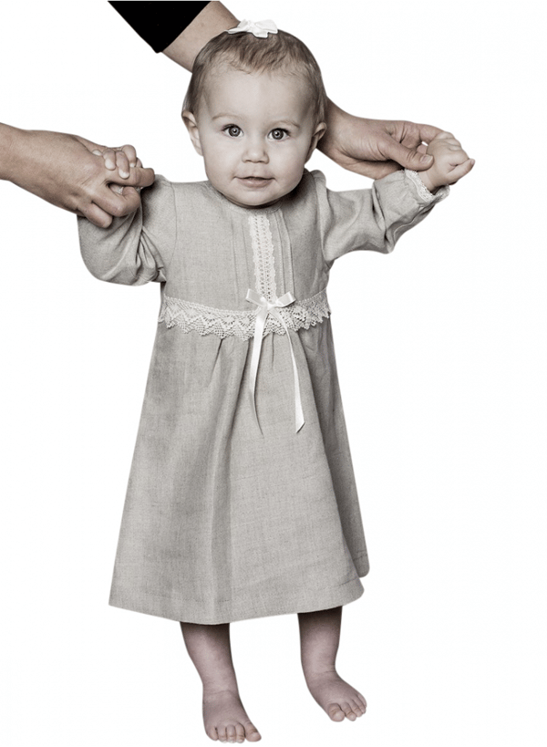 Special occasions linen with long sleeves and bow