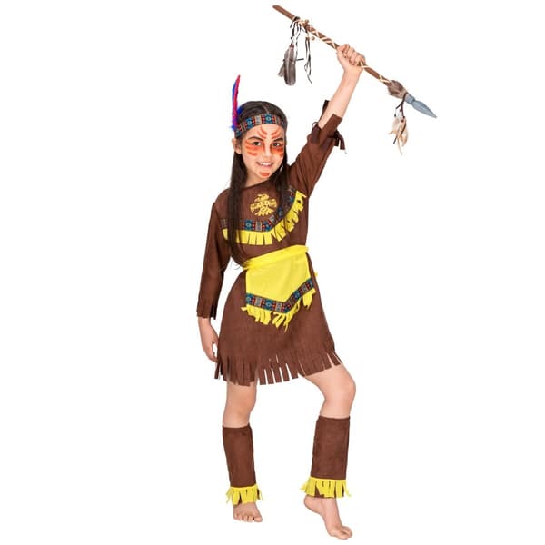 Indianerpigen Eagle Eye børnekostume Brun 140 cm