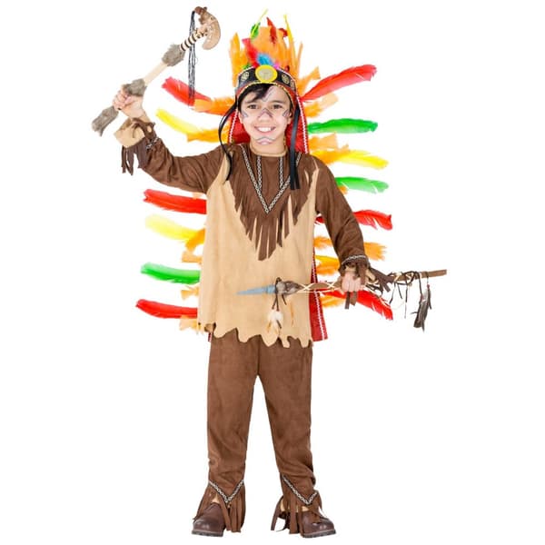 Indianeren Lille Sioux kostume Brun 128 cm