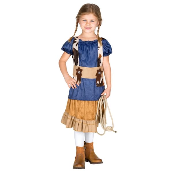 Cowgirl Wynonna kostume Brun 128 cm