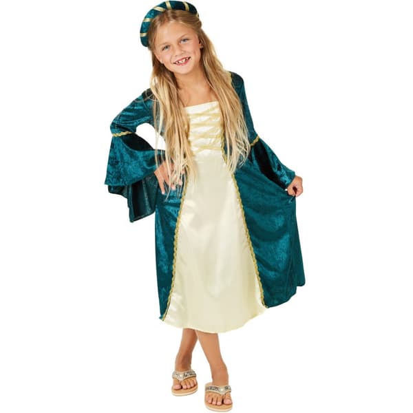 Slotsprinsesse børnekostume Blå 152 cm