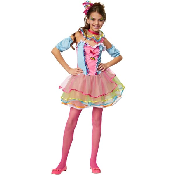 Neon Rainbow girl børnekostume