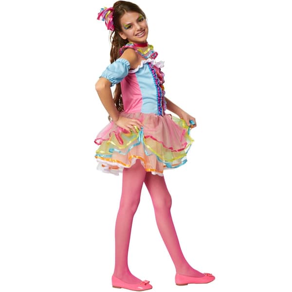 Neon Rainbow girl børnekostume