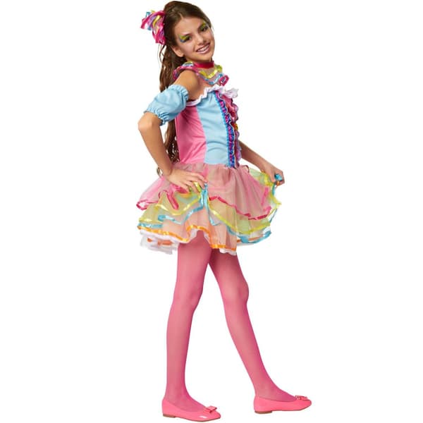 Neon Rainbow girl børnekostume