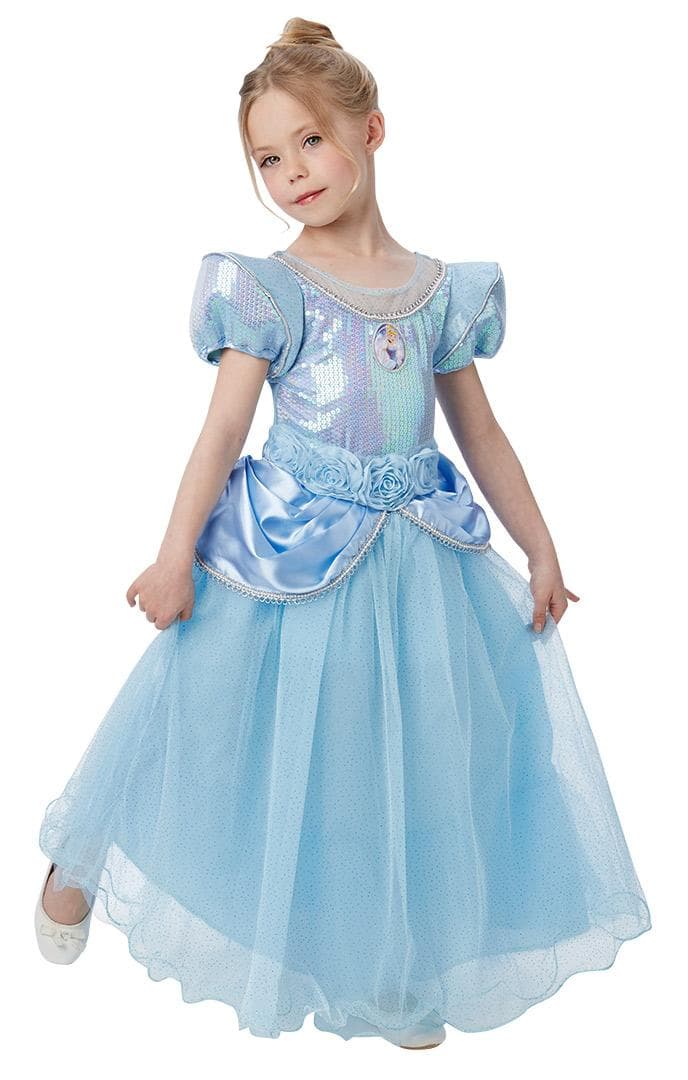 Askungen Premium 110/116 cl (5-6 år) Cinderella klänning