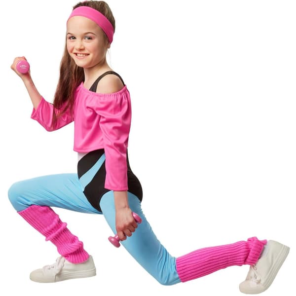 Fitness-stjerne børnekostume