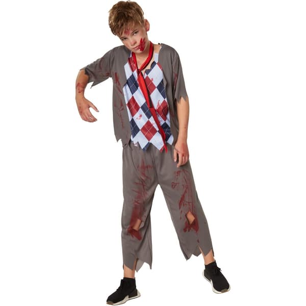 Halloween skoledreng børnekostume Brun 152 cm