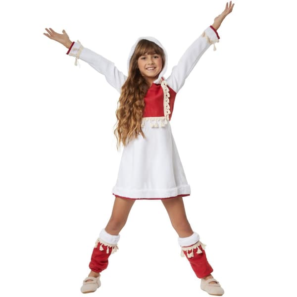 Eskimopige børnekostume hvid 158 cm