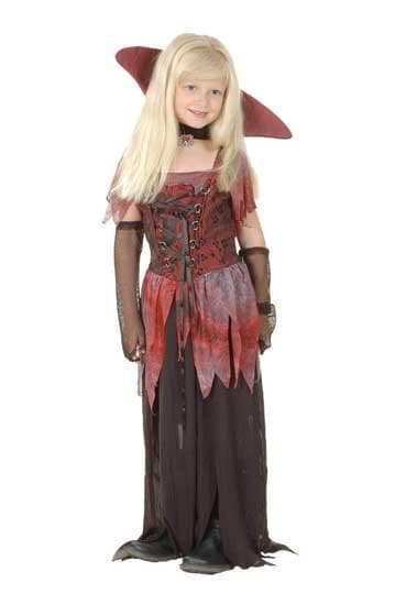 Gotisk vampyr barn Maskeraddräkt  Medium 120-130 cm 6-8år