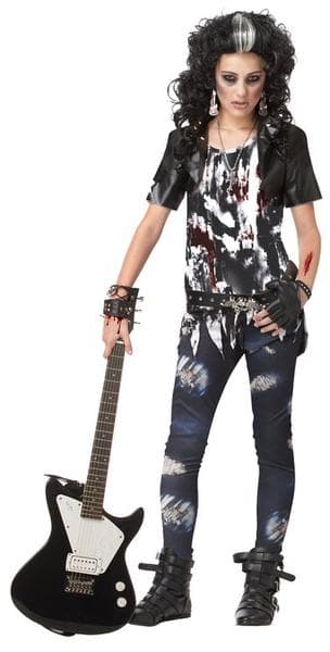 Rock Zombie barn Maskeraddräkt Halloween Large, 10-12 år Large 10-12 År